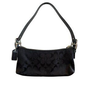 COACH Vintage Y2K Soho East West Baguette Signature C Pattern In Black